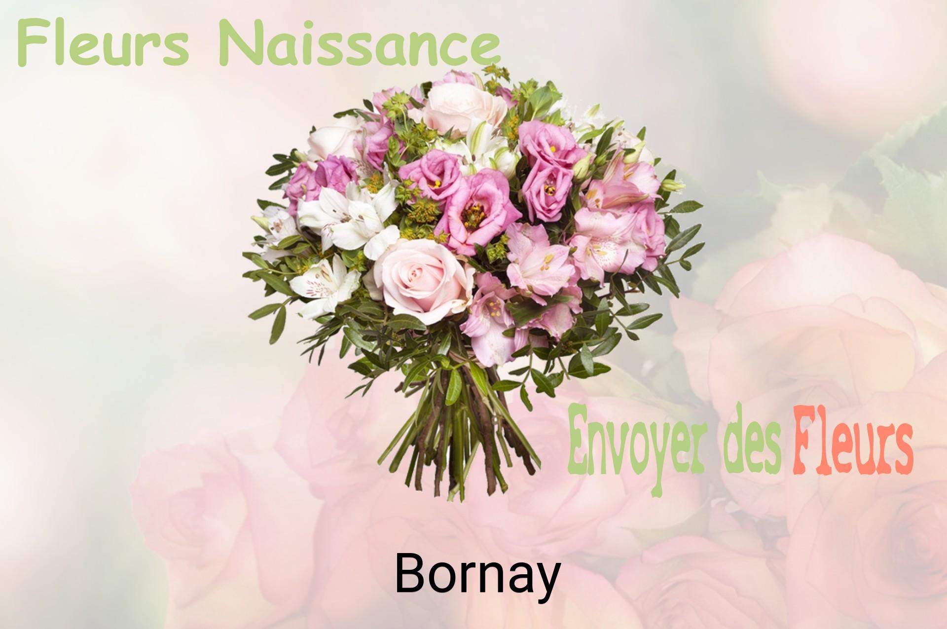 Bouquet de fleurs de naissance livré à Bornay